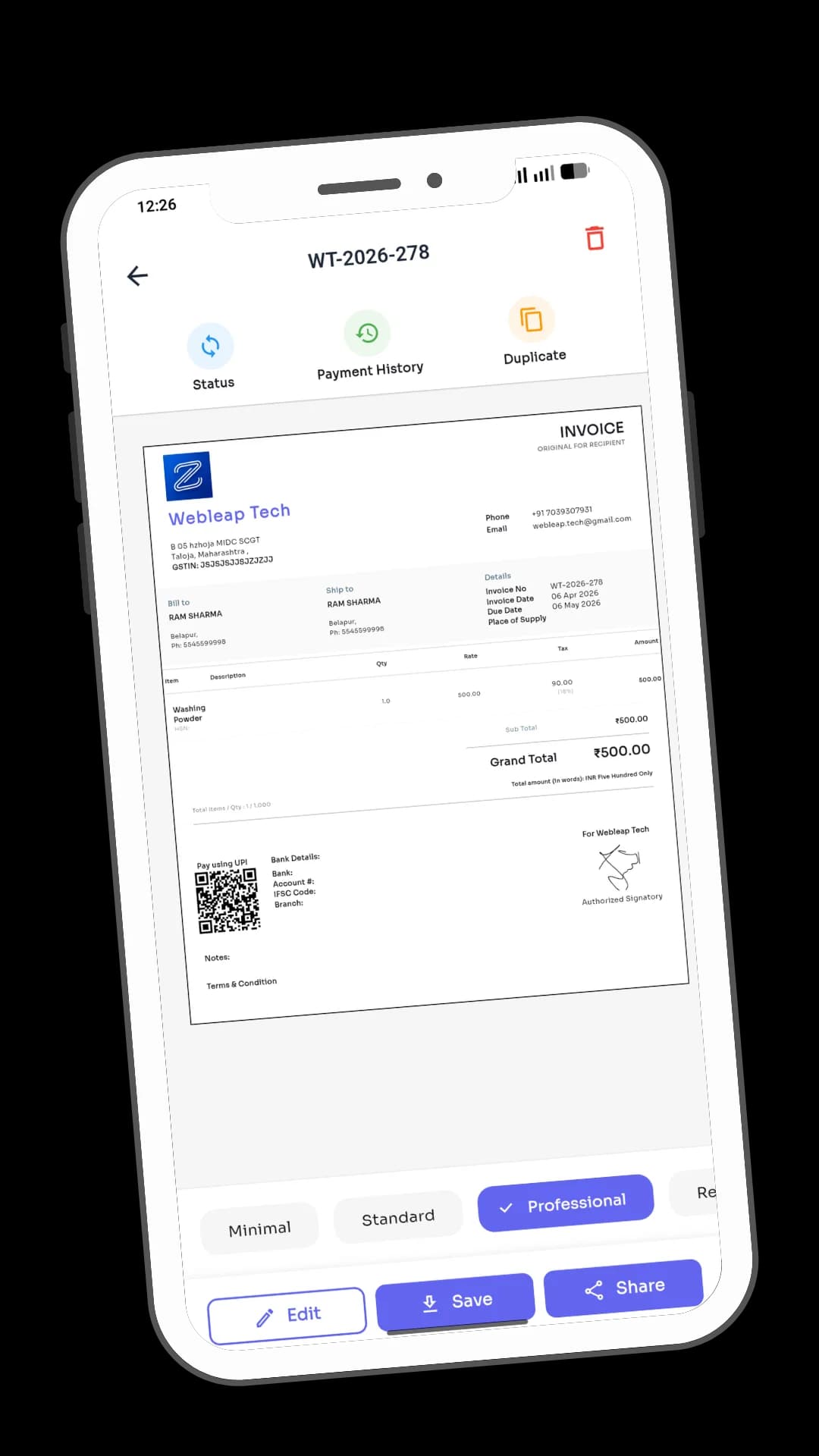 Invoice Preview