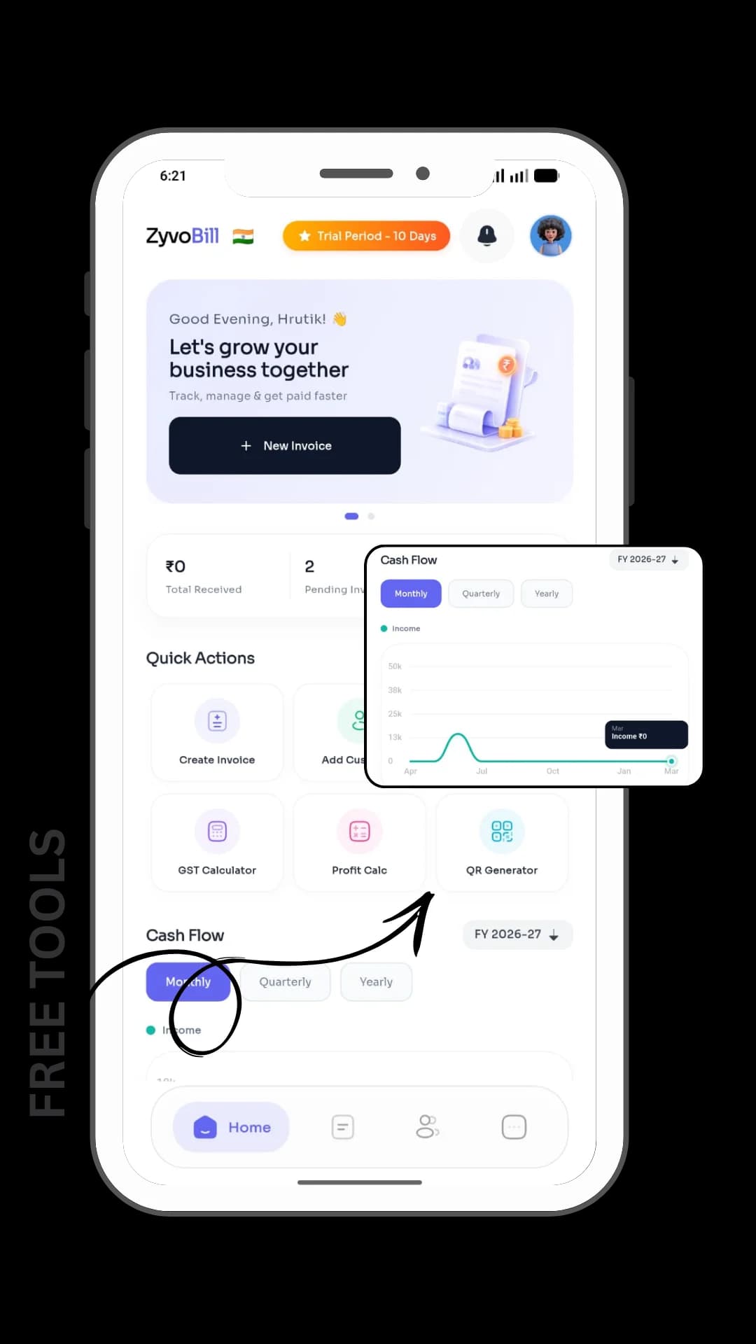 Dashboard & Free Tools